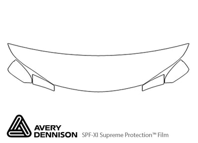 nx Avery Dennison Clear Bra Hood Precut PPF Diagram