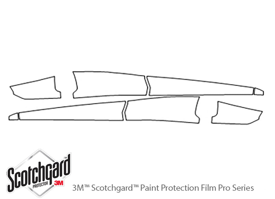 nx 3M Clear Bra Door Cup Precut PPF Diagram