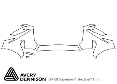 nx Avery Dennison Clear Bra Bumper Precut PPF Diagram