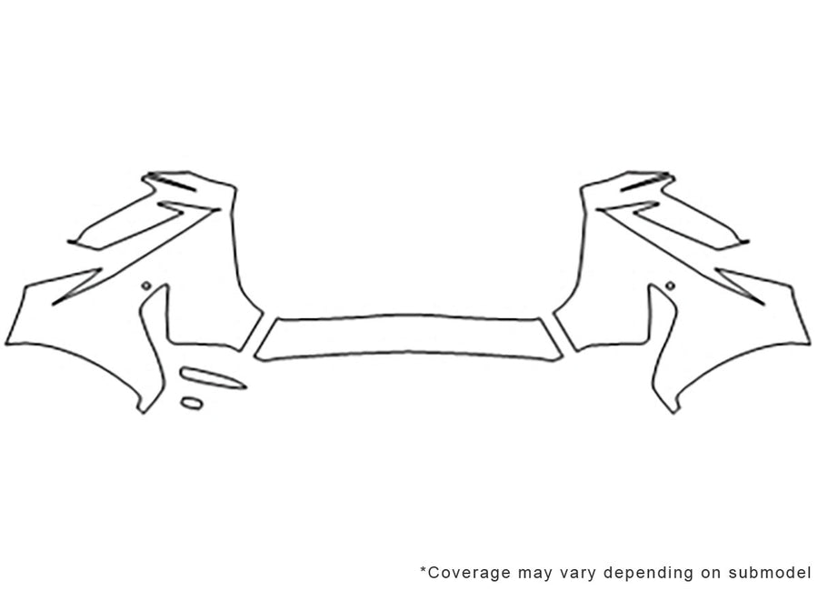 nx Avery Dennison Clear Bra Bumper Precut PPF Diagram