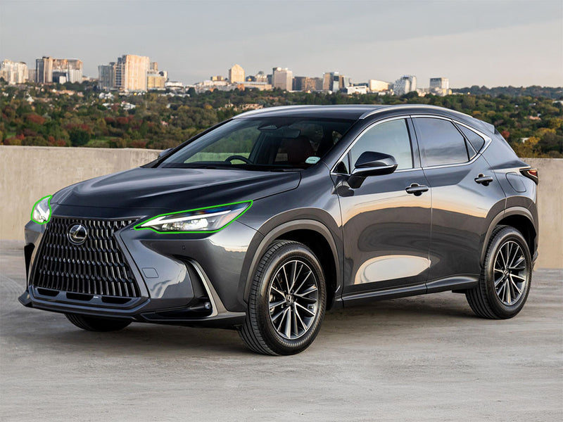 lexus nx 2022-2025 Headlight Protection Installation Location