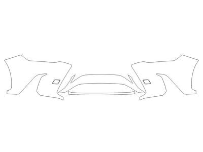 nx 3M Clear Bra Bumper Precut PPF Diagram