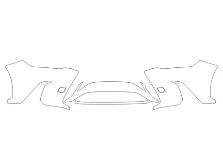 nx 3M Clear Bra Bumper Precut PPF Diagram