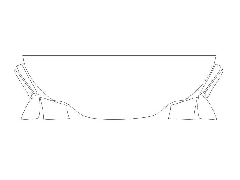 nx 3M Clear Bra Hood Precut PPF Diagram