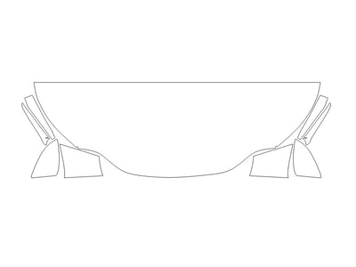 nx 3M Clear Bra Hood Precut PPF Diagram