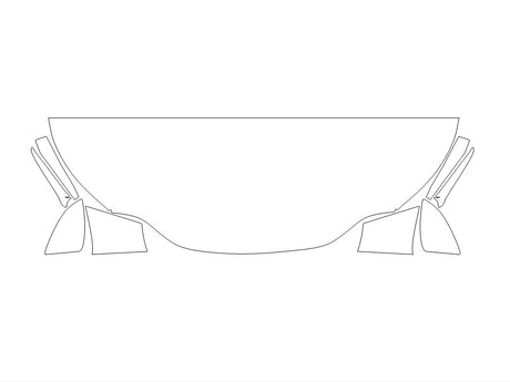 nx Avery Dennison Clear Bra Hood Precut PPF Diagram
