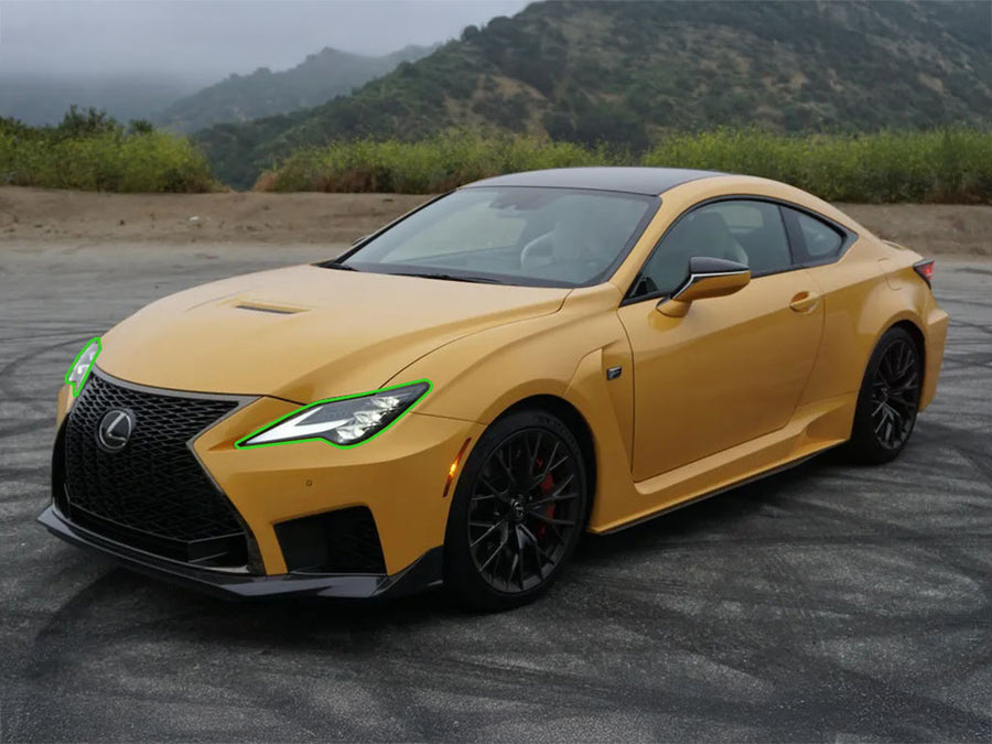 lexus rc 2019-2024 Headlight Protection Installation Location