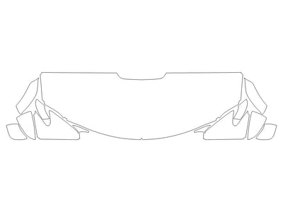 rc 3M Clear Bra Hood Precut PPF Diagram