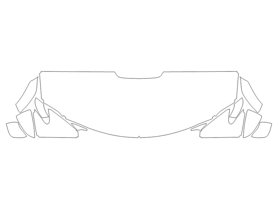 rc 3M Clear Bra Hood Precut PPF Diagram