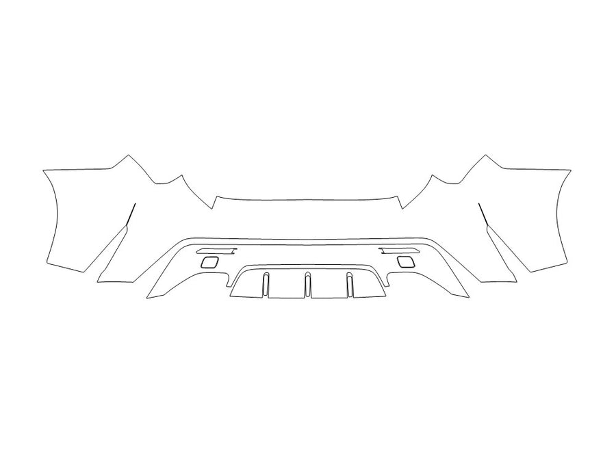 rc Avery Dennison Clear Bra Door Cup Precut PPF Diagram
