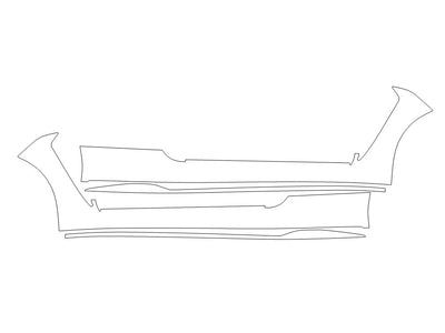 rc Avery Dennison Clear Bra Door Cup Precut PPF Diagram