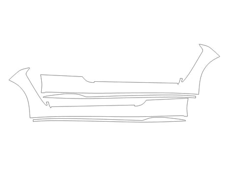 rc Avery Dennison Clear Bra Door Cup Precut PPF Diagram