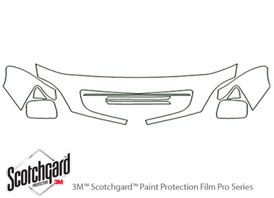 rx 3M Clear Bra Hood Precut PPF Diagram