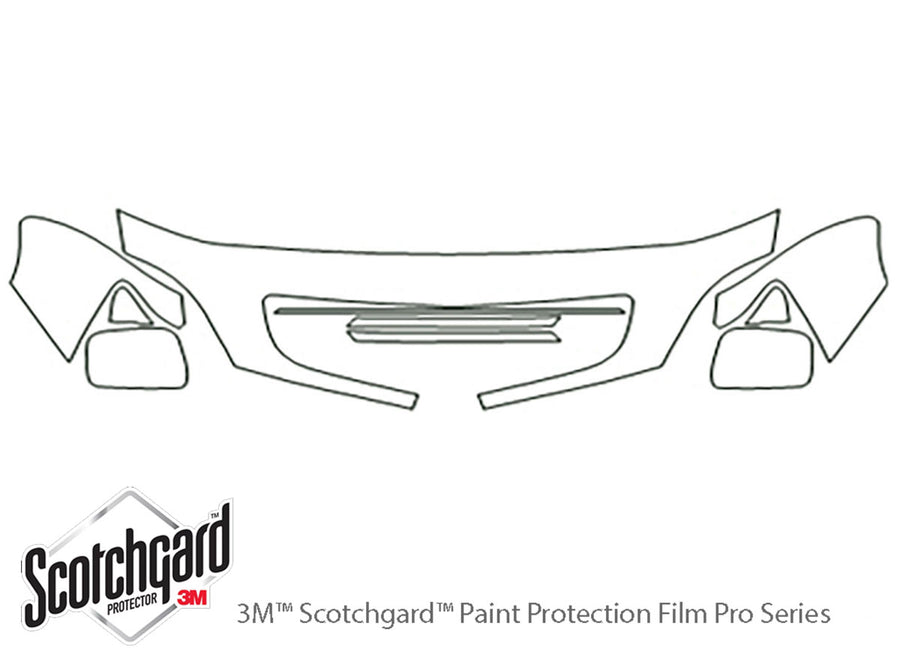 rx 3M Clear Bra Hood Precut PPF Diagram