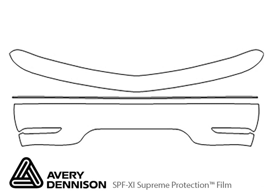rx Avery Dennison Clear Bra Bumper Precut PPF Diagram