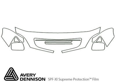 rx Avery Dennison Clear Bra Hood Precut PPF Diagram