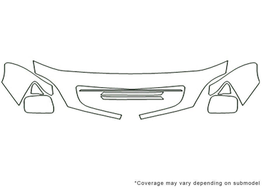 rx 3M Clear Bra Hood Precut PPF Diagram