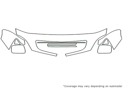 rx Avery Dennison Clear Bra Hood Precut PPF Diagram