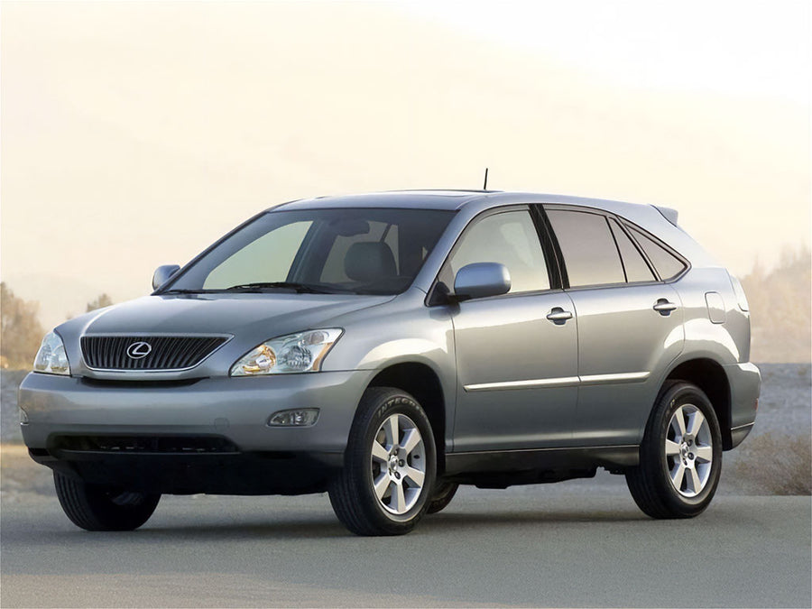 lexus rx 1999-2003 Brushed Aluminum Black Pillar Trim
