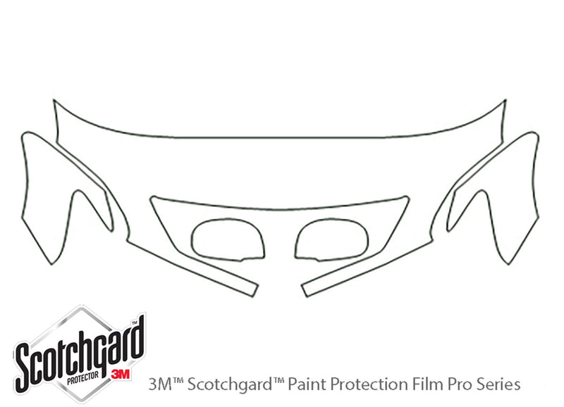 rx 3M Clear Bra Hood Precut PPF Diagram