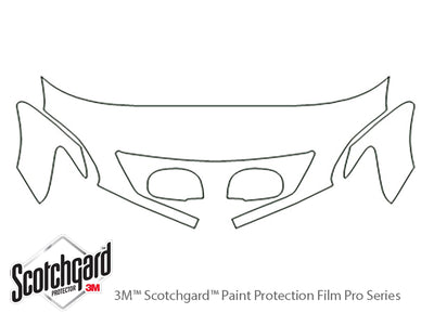 rx 3M Clear Bra Hood Precut PPF Diagram