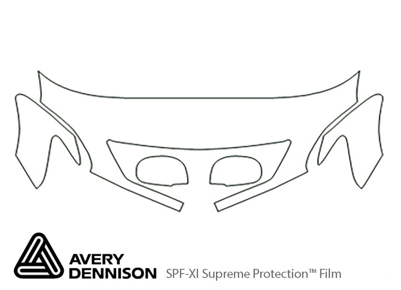 rx Avery Dennison Clear Bra Hood Precut PPF Diagram
