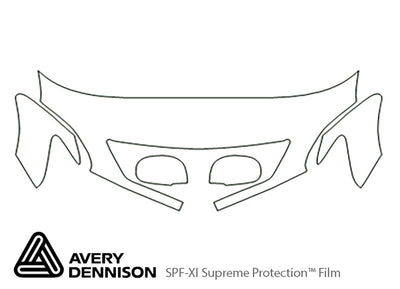 rx Avery Dennison Clear Bra Hood Precut PPF Diagram