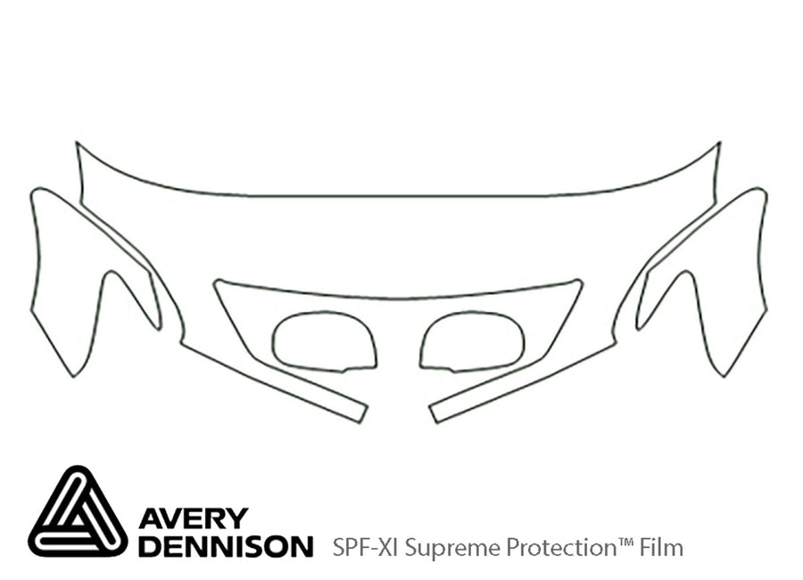 rx Avery Dennison Clear Bra Hood Precut PPF Diagram