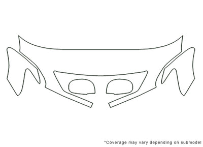 rx 3M Clear Bra Hood Precut PPF Diagram