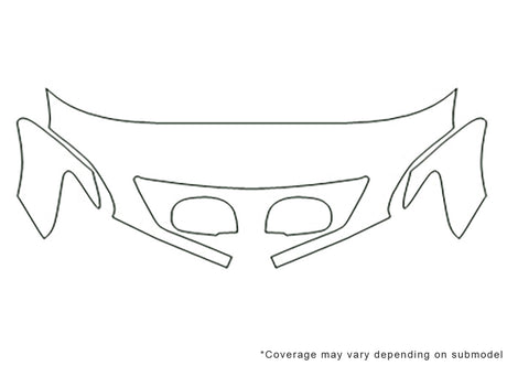 rx Avery Dennison Clear Bra Hood Precut PPF Diagram