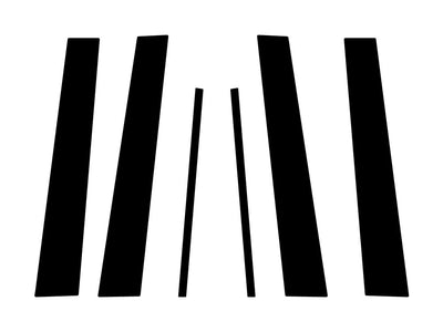 lexus rx 2004-2009 Brushed Aluminum Black Pillar Trim Diagram
