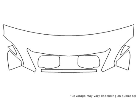 rx 3M Clear Bra Hood Precut PPF Diagram