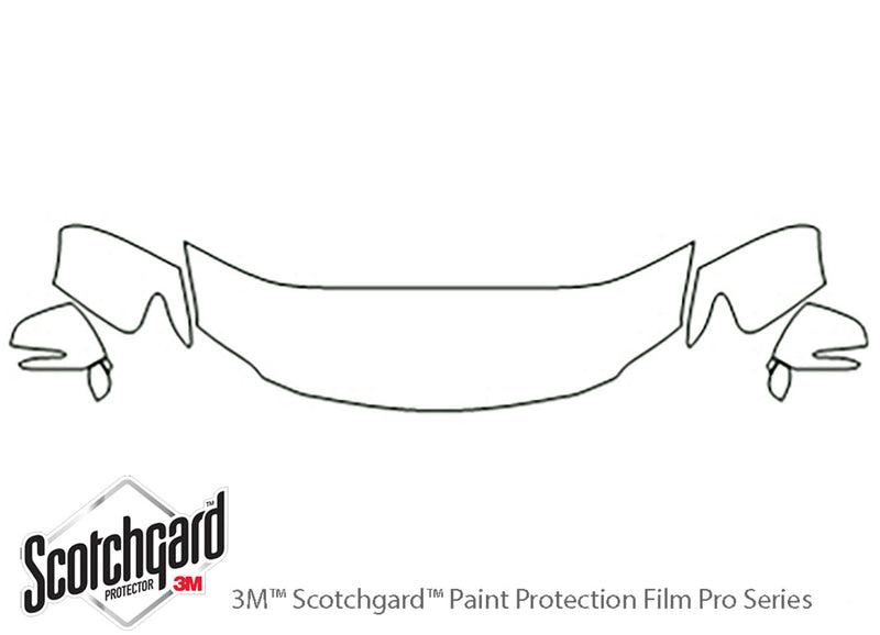rx 3M Clear Bra Hood Precut PPF Diagram