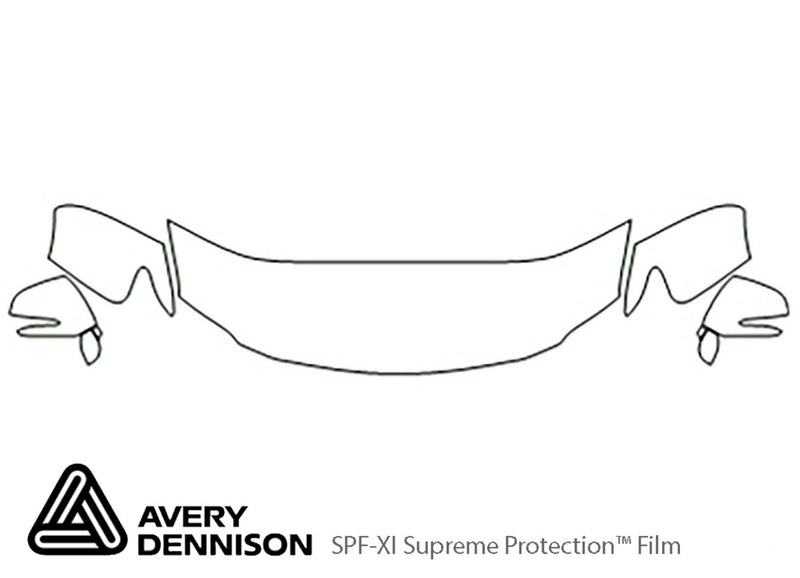 rx Avery Dennison Clear Bra Hood Precut PPF Diagram