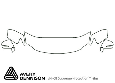 rx Avery Dennison Clear Bra Hood Precut PPF Diagram
