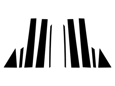 lexus rx 2010-2015 Matte Black Pillar Trim Diagram