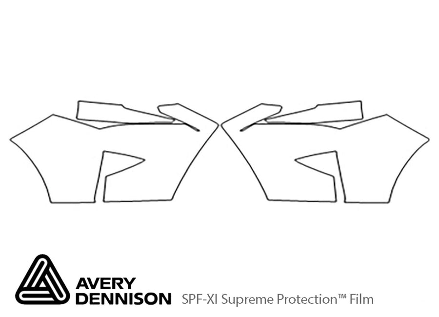 rx Avery Dennison Clear Bra Bumper Precut PPF Diagram