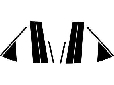lexus rx 2016-2022 Carbon Fiber Pillar Trim Diagram