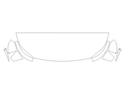 rx Avery Dennison Clear Bra Hood Precut PPF Diagram