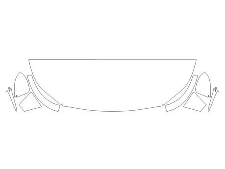rx Avery Dennison Clear Bra Hood Precut PPF Diagram