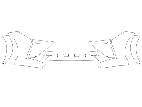 rz 3M Clear Bra Bumper Precut PPF Diagram