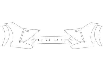 rz Avery Dennison Clear Bra Bumper Precut PPF Diagram
