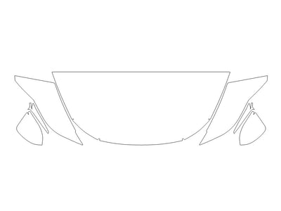 rz 3M Clear Bra Hood Precut PPF Diagram