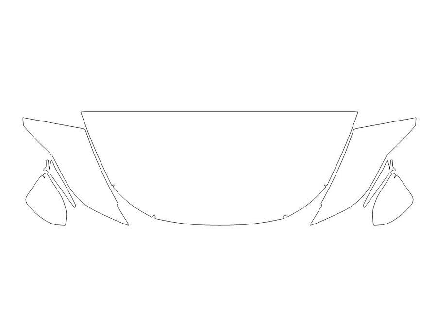 rz 3M Clear Bra Hood Precut PPF Diagram