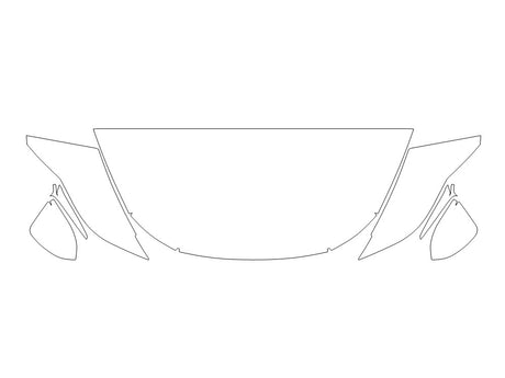 rz Avery Dennison Clear Bra Hood Precut PPF Diagram