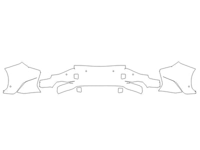 rz 3M Clear Bra Door Cup Precut PPF Diagram