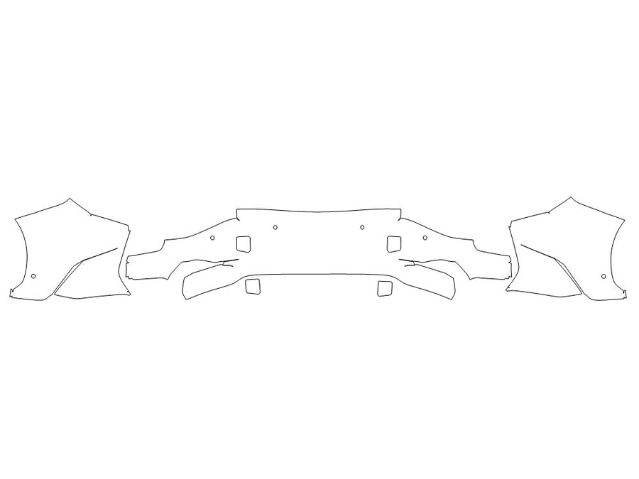 rz 3M Clear Bra Door Cup Precut PPF Diagram