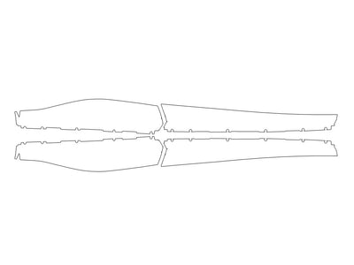 rz 3M Clear Bra Door Cup Precut PPF Diagram