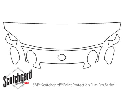 sc 3M Clear Bra Hood Precut PPF Diagram