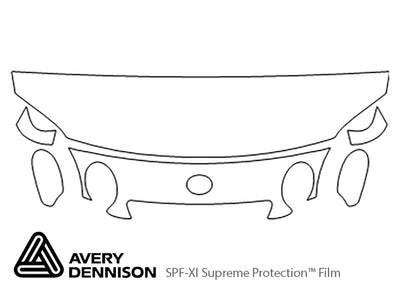 sc Avery Dennison Clear Bra Hood Precut PPF Diagram
